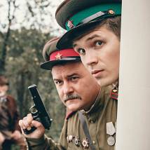 На съемках фильма "По законам военного времени. Победа!"