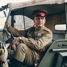 Евгений Воловенко на съемках сериала "По законам военного времени. Победа!"