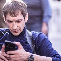 Артем Ткаченко на съемках фильма "Северная звезда"
