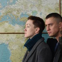 Дарья Мороз, Павел Прилучный на съемках сериала "Преступление. Второй сезон" (© фото: предоставлено телеканалом "Россия 1")