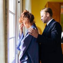 Алексей Барабаш, Анна Воркуева на съемках сериала "Охота на певицу" (© фото: предоставлено телеканалом НТВ)