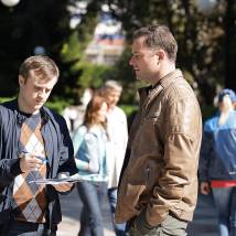 Илья Носков, Игорь Огурцов на съемках сериала "Спасская" (© фото: предоставлено телеканалом "Россия 1")