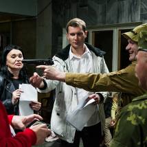 Николай Наумов на съемках фильма "Реальные пацаны против зомби" (© фото: предоставлено телеканалом ТВ-3)