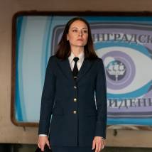 Екатерина Олькина на съемках сериала "Алекс Лютый. Дело Шульца" (© фото: предоставлено телеканалом НТВ)