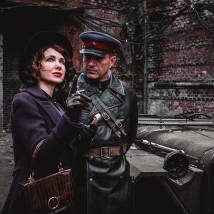 Екатерина Климова, Евгений Воловенко на съемках сериала "По законам военного времени 5" (© фото: предоставлено Первым каналом)