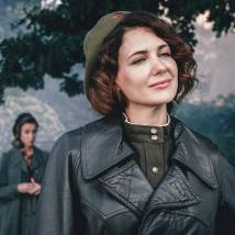 Екатерина Климова на съемках сериала "По законам военного времени 5" (© фото: предоставлено кинокомпанией Star Media)