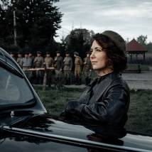 Екатерина Климова на съемках сериала "По законам военного времени 5" (© фото: предоставлено Первым каналом)