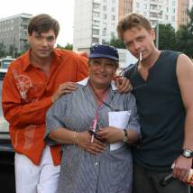 Михаил Дорожкин, Павел Майков на съемках фильма "Игра на выбывание"