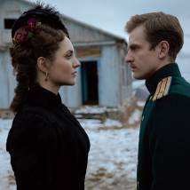 Евгения Шахнович, Денис Нурулин на съемках сериала "Княжна милосердия" (© фото: предоставлено телеканалом "Россия 1")