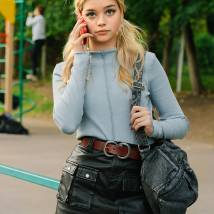 Вероника Журавлева на съемках сериала "Мистер Ноготь" (© фото: предоставлено телеканалом СТС)