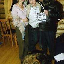 Юлия Рутберг, Марина Мигунова, Вадим Михалев, Илья Древнов и Виталий Гогунский на съемках фильма "Прощайте, доктор Фрейд!"