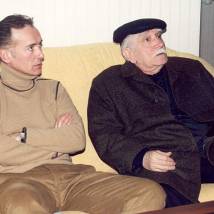 Андрей Руденский и Армен Джигарханян на съемках фильма "Кавалеры морской звезды"