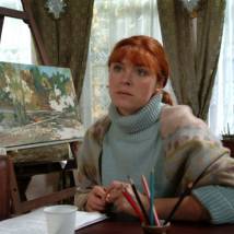 Марина Могилевская на съемках сериала "Любовь слепа"