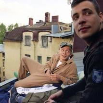 Евгений Цыганов на съемках фильма "Питер FM" (© фото: Даша Чаликова (profitkino.ru))