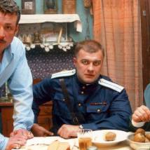 Сергей Апрельский, Михаил Пореченков и Алексей Кравченко на съемках сериала "Ключи от бездны"