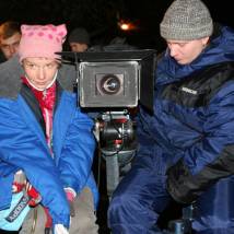 Ирина Рахманова на съемках сериала "Виола Тараканова. В мире преступных страстей 2"
