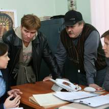 Ирина Усок, Игорь Гордин на съемках фильма "Пуля-дура. Возвращение агента"