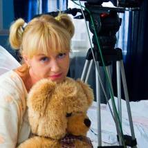 Ирина Розанова на съемках сериала "9 месяцев"