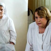 Валентина Талызина и Валентина Ананьина на съемках сериала "9 месяцев"