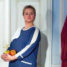 Анна Михалкова на съемках сериала "9 месяцев"