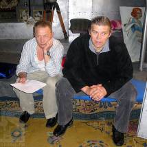 Дмитрий Шевченко и Сергей Ткачев на съемках фильма "Частный заказ" (© фото: Наталия Ткачева)