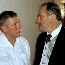 Андрей Краско и Богдан Ступка на съемках фильма "Частный заказ" (© фото: Сергей Ткачев)