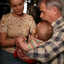 Анастасия Савосина и Сергей Никоненко на съемках сериала "Любовь как Любовь"