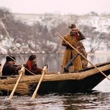 На съемках фильма "Тарас Бульба"