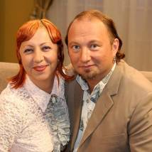 Эвелина Сакуро и Юрий Гальцев на съемках сериала "Дедушка моей мечты (Моя прекрасная семья)"