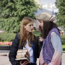Светлана Иванова и Иван Стебунов на съемках фильма "Дом солнца"