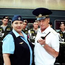 На съемках фильма "Путейцы"