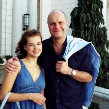 Екатерина Шпица и Алексей Кортнев на съемках фильма "Путейцы"