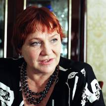 Нина Русланова на съемках фильма "Путейцы"