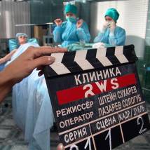 На съемках фильма "Врачебная тайна"