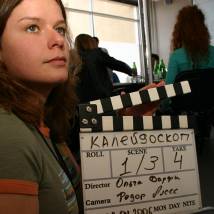 На съемках фильма "Калейдоскоп"