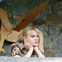 Алла Юганова на съемках фильма "Такси для ангела"