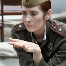 Наталья Коляканова на съемках фильма "Смерть шпионам!"