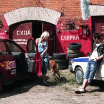На съемках фильма "Парень с Марса"