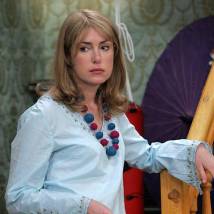 Мария Шукшина на съемках сериала "Папа на все руки"