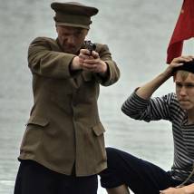 На съемках фильма "Агитбригада "Бей врага!""