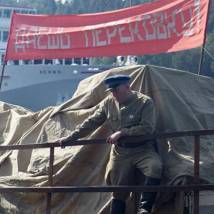 На съемках фильма "Агитбригада "Бей врага!""