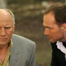 Валерий Баринов и Егор Баринов на съемках сериала "Бешеная"