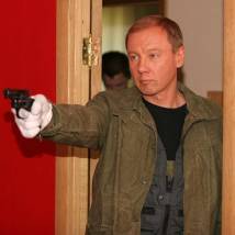 Андрей Ташков на съемках сериала "Бешеная"