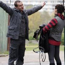 Константин Хабенский и Чулпан Хаматова на съемках фильма "Домовой"