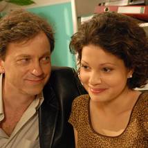 Александр Смирнов и Софья Высоковская на съемках сериала "Богатая и любимая"