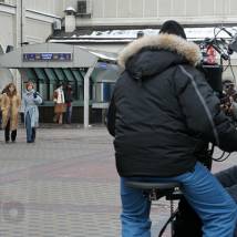 На съемках фильма "Год Золотой Рыбки"