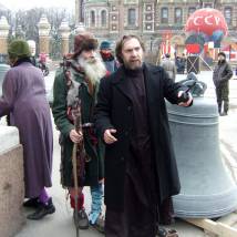 Станислав Осколков на съемках фильма "Дау"