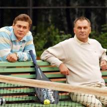 Александр Пашков и Владимир Литвинов на съемках фильма "Воротилы"