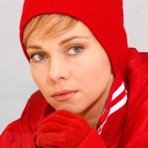 Екатерина Гусева на съемках сериала "Жаркий лед"