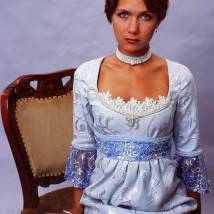 Екатерина Климова на съемках сериала "Грехи отцов"